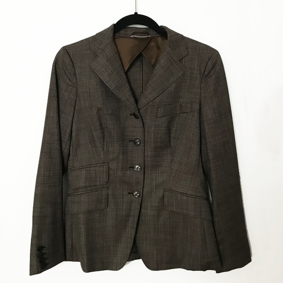 MAX MARA VINTAGE BROWN BLAZER JACKET - Picture 3 of 8